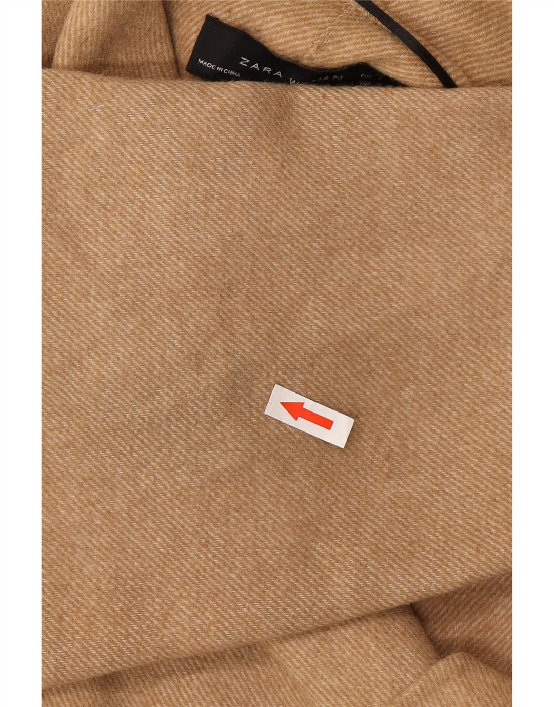 Zara Womens Overcoat Oversize UK 14 Laine Beige Moyen