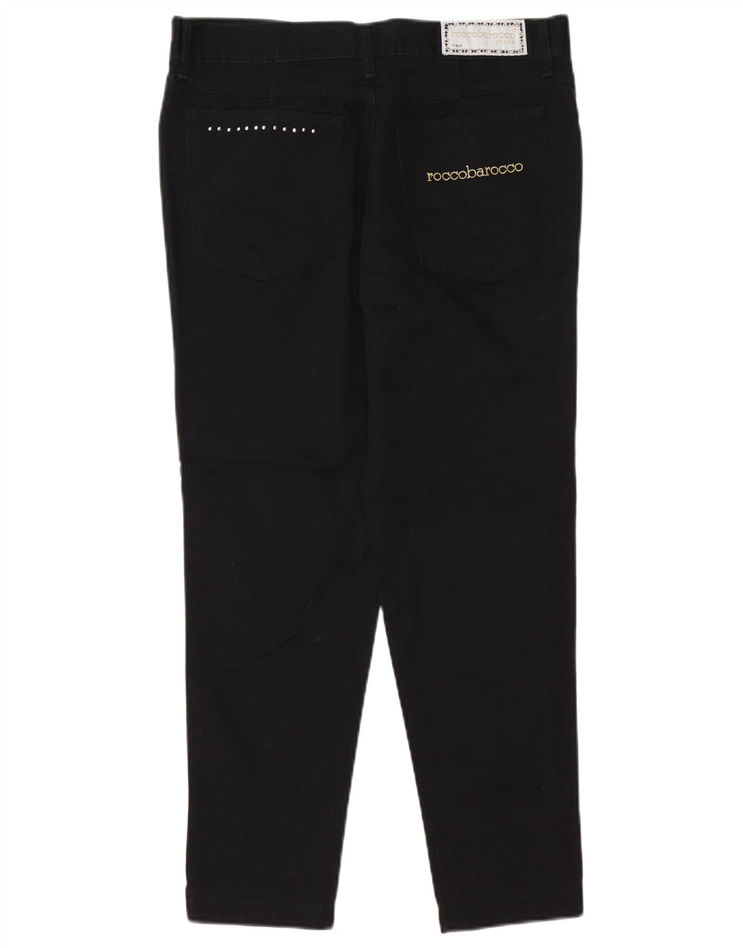 ROCCOBAROCCO Jean court slim pour femme IT 48 XL W34 L25 Coton noir