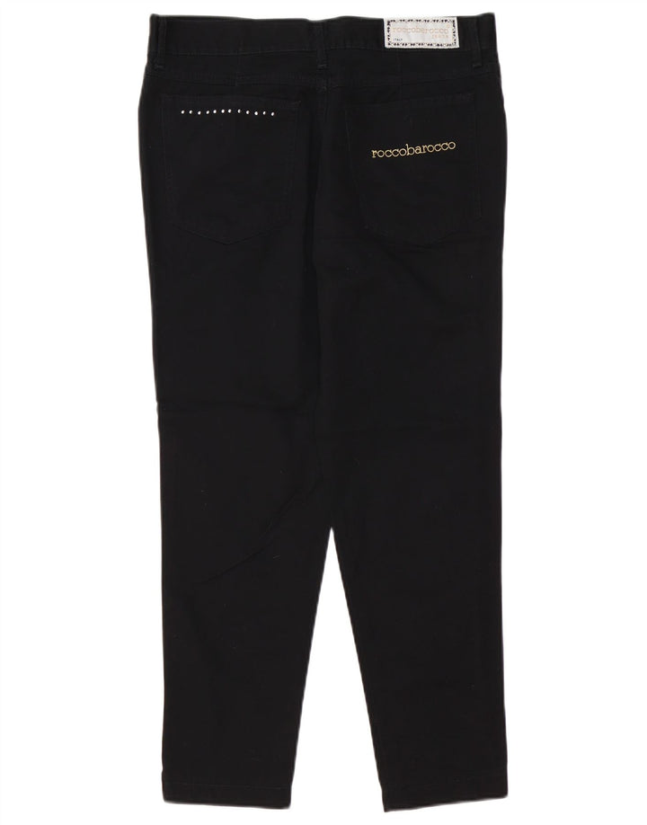 ROCCOBAROCCO Jean court slim pour femme IT 48 XL W34 L25 Coton noir