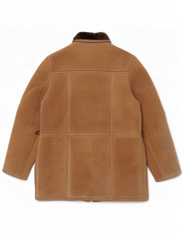 veste en peau de mouton vintage pour hommes IT 48 Brun moyen