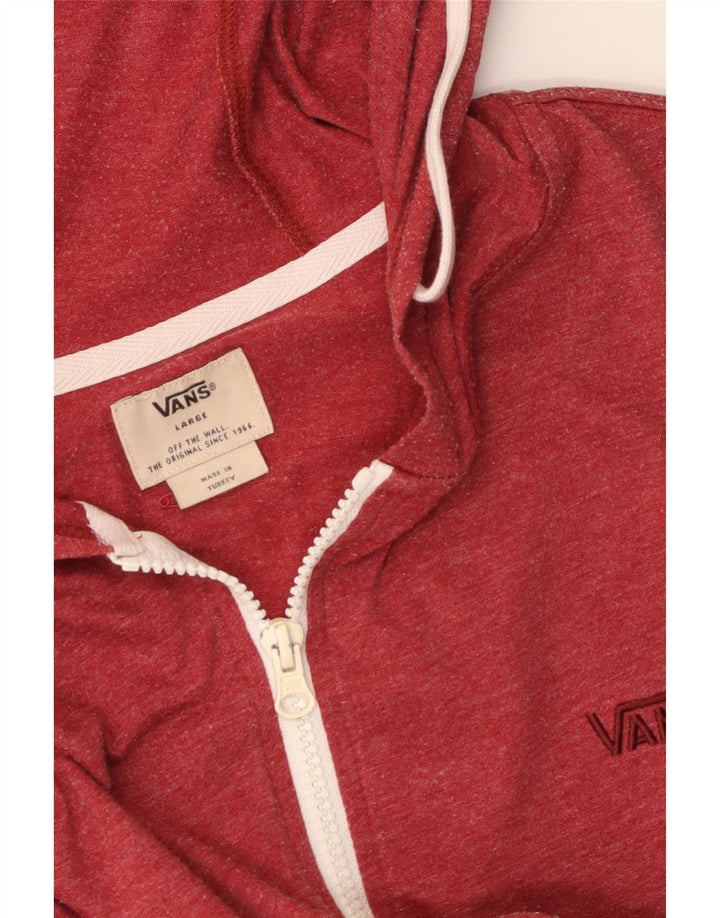 Vans Pull à capuche zippé pour hommes, grand rouge