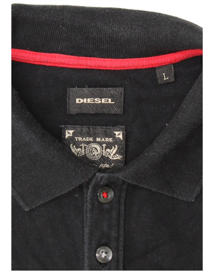 DIESEL Polo Homme Grand Noir Coton