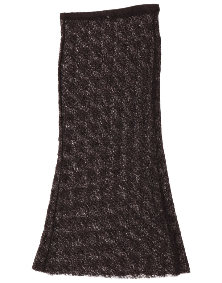 Zara Femme Jupe Longue En Dentelle Medium W28 Noir Polyamide