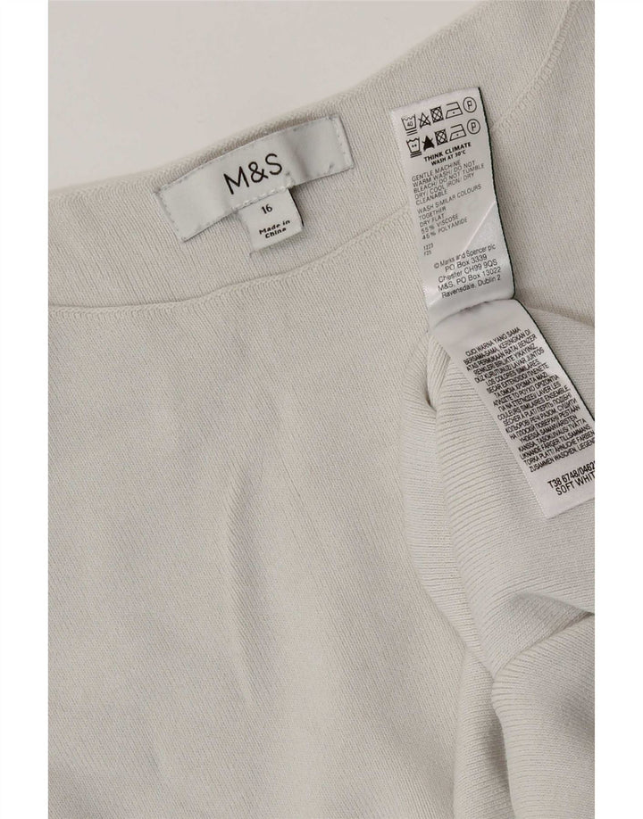 Marks & Spencer Débardeur pour femme UK 16 Large Viscose blanc cassé