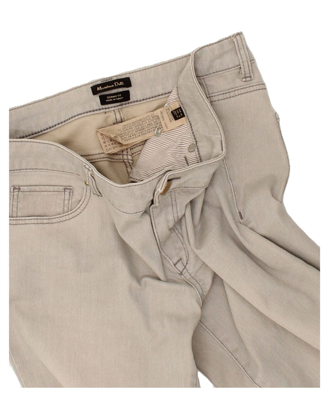 MASSIMO DUTTI Womens Skinny Jeans EU 40 Medium W30 L29 Grey Cotton Vintage Massimo Dutti and Second-Hand Massimo Dutti from Messina Hembry 