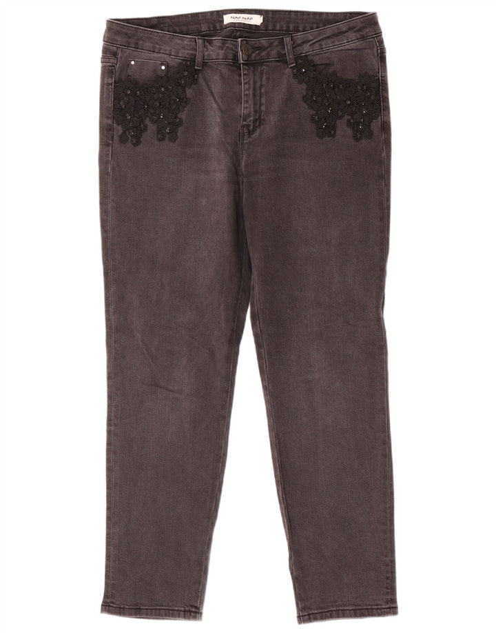 Naf Naf Jean slim pour femme EU 42 Large W34 L28 Gris