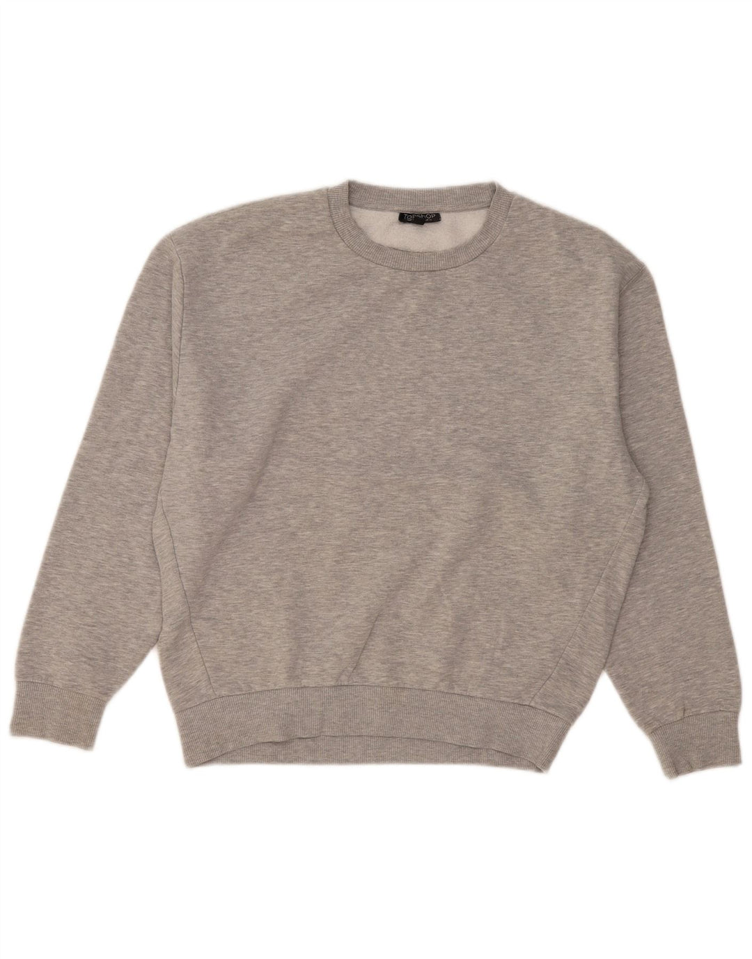 Topshop Sweat-shirt surdimensionné pour femme UK 10 Petit Gris Polyester