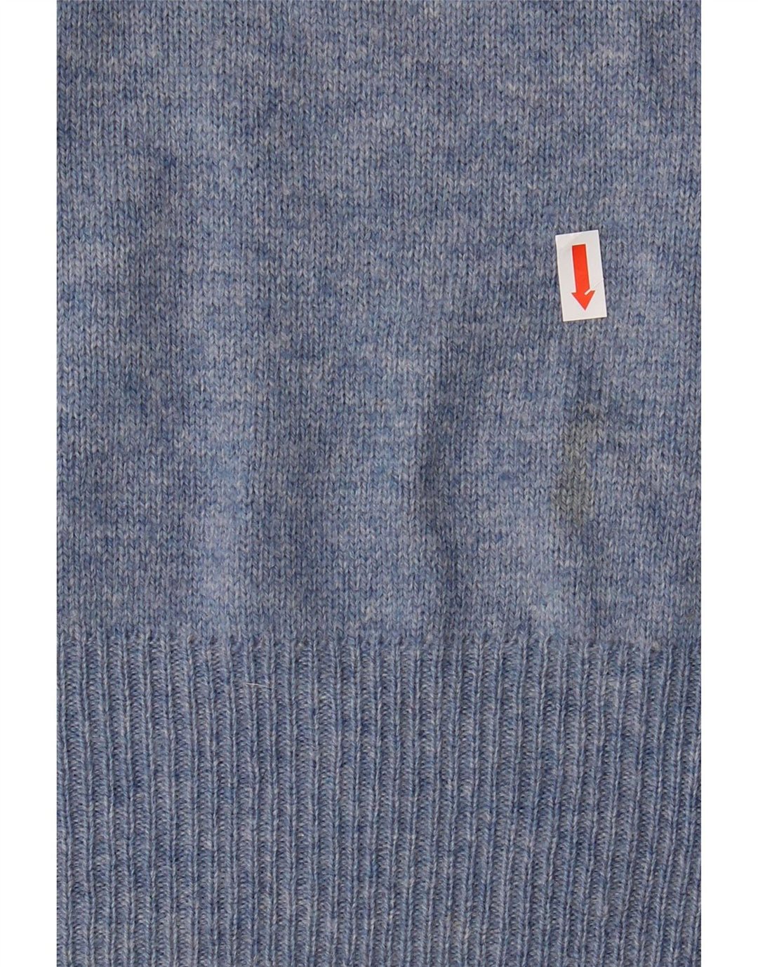 POLO RALPH LAUREN Pull Col V Homme XL Bleu Moucheté Laine d'Agneau