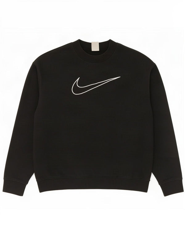 Nike Femme Dri Fit Graphic Sweat-shirt surdimensionné UK 6 XS Noir