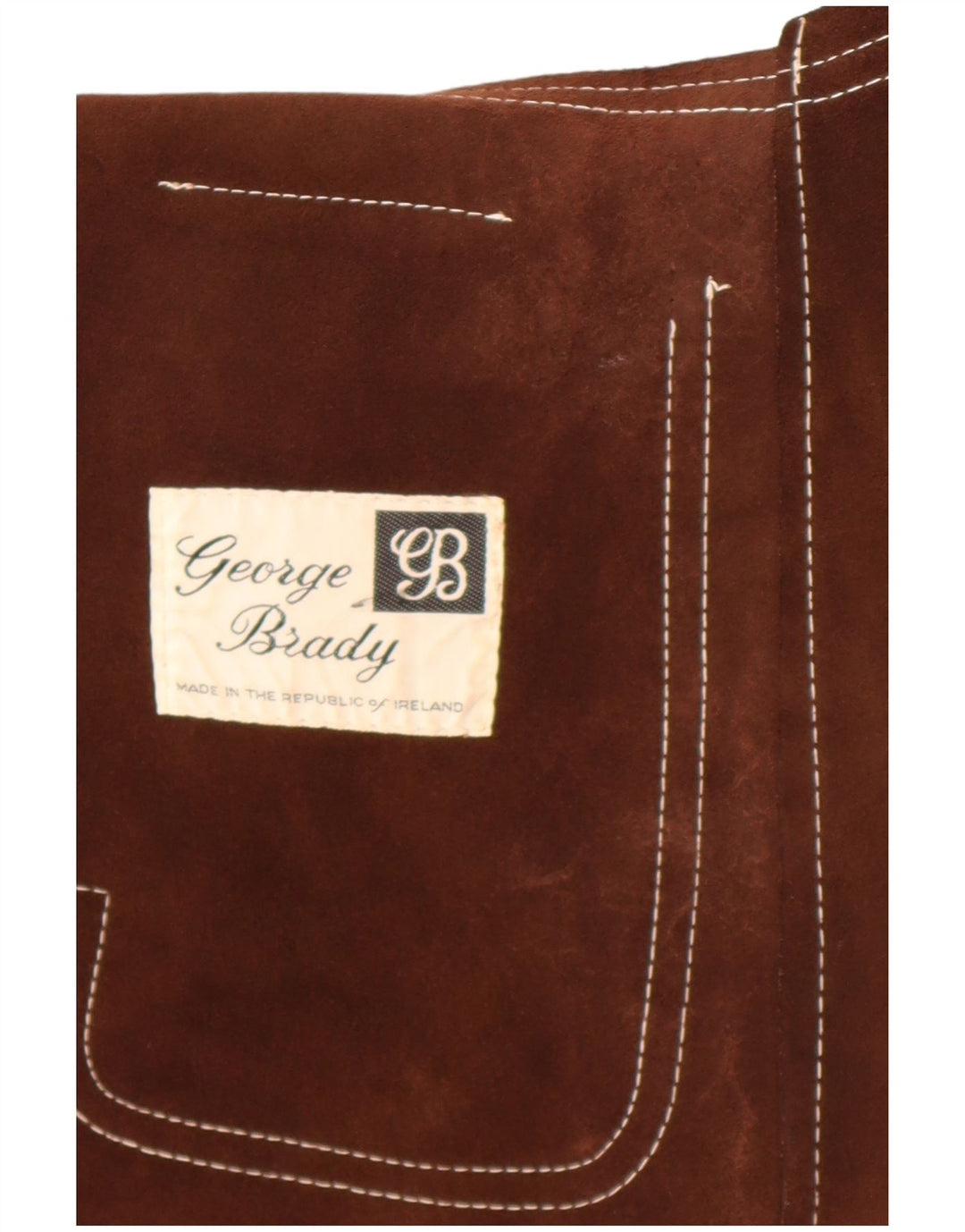 gilet en daim femme vintage UK 12 brun moyen