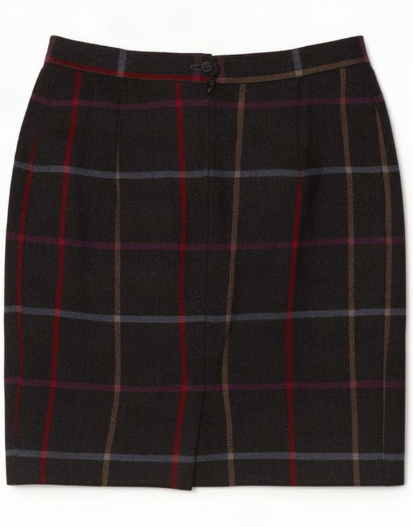 Vintage Womens Pencil Skirt Medium W28 Grey Check