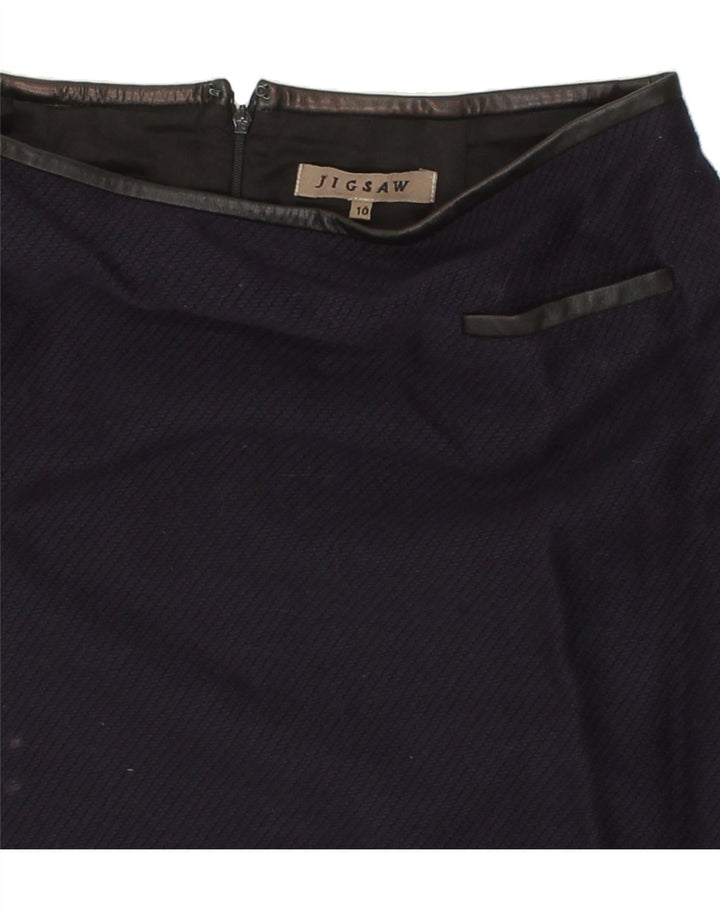 JIGSAW Womens Pencil Skirt US 10 Large W28 Navy Blue Wool Vintage Jigsaw and Second-Hand Jigsaw from Messina Hembry 