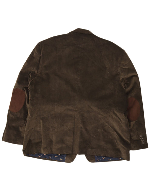 Chaps Veste blazer en velours côtelé à 2 boutons pour homme IT 52 XL Kaki Coton
