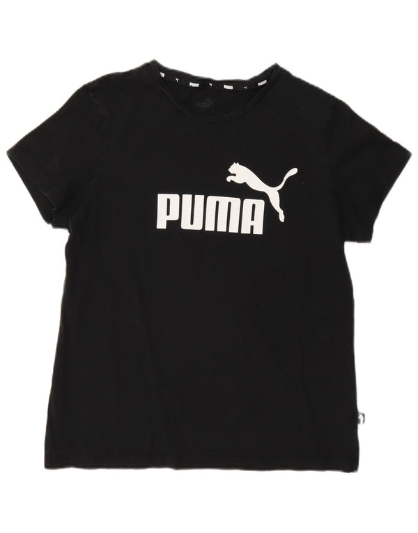 Puma T-shirt graphique pour femme UK 14 Noir moyen