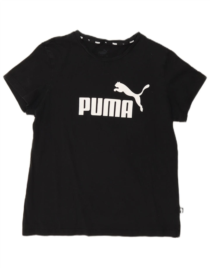 Puma T-shirt graphique pour femme UK 14 Noir moyen