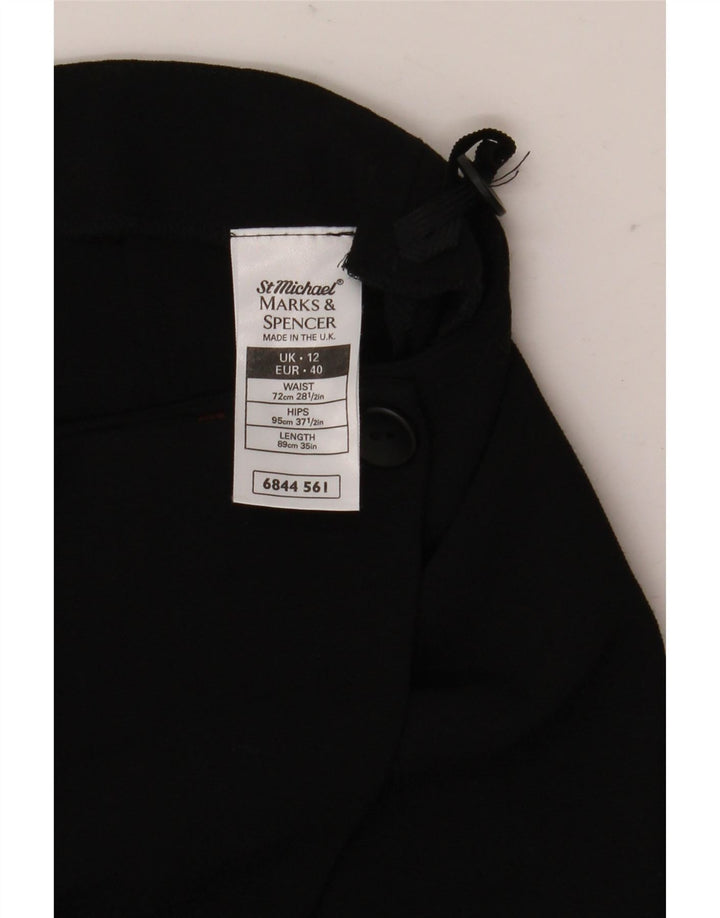 Marks & Spencer Jupe portefeuille pour femme UK 12 Medium W28 Noir Polyester