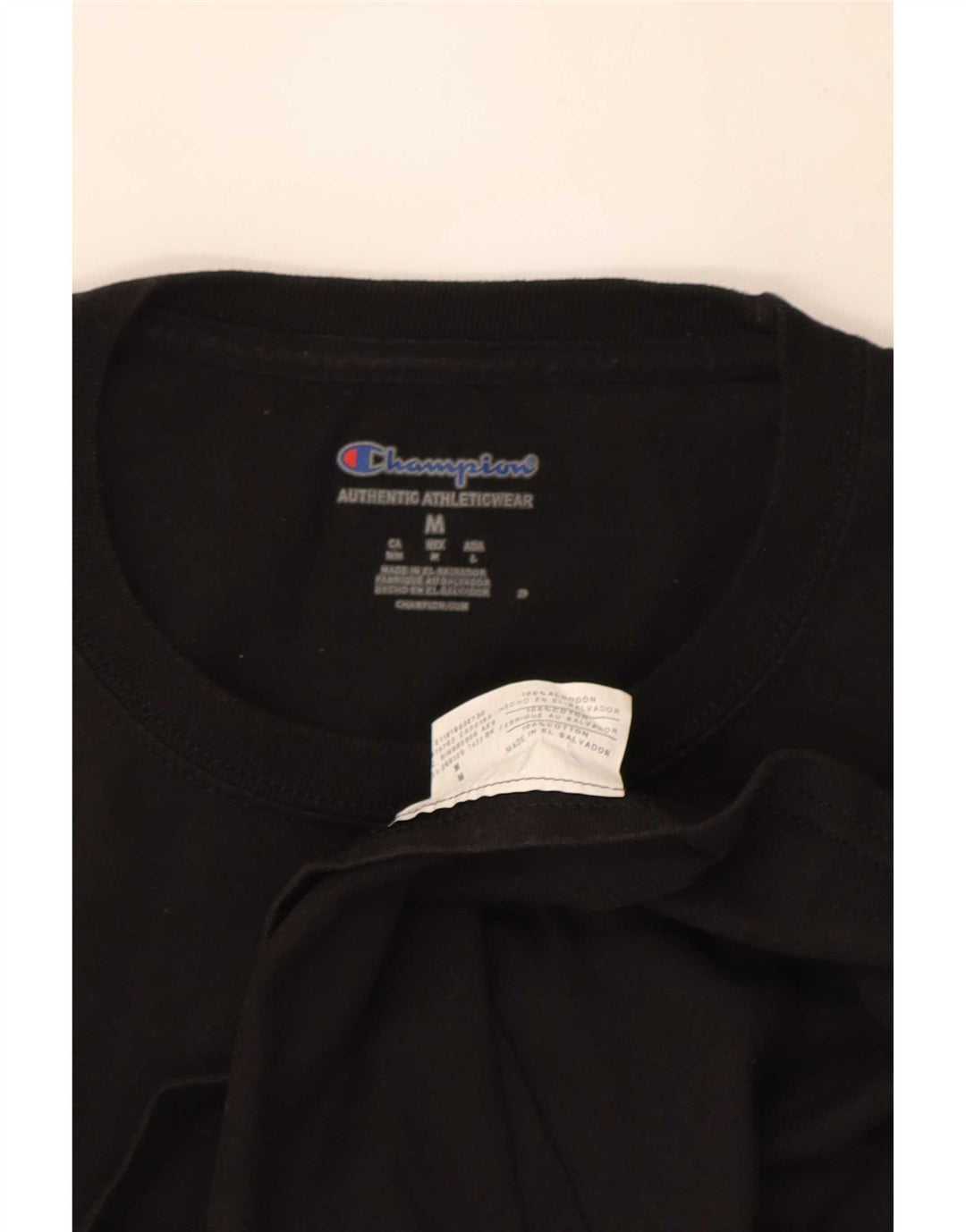 Champion T-Shirt Homme Noir Moyen Coton