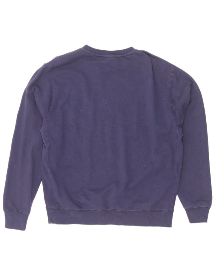 Nike Sweat-shirt surdimensionné pour femme UK 14 Bleu marine moyen en coton