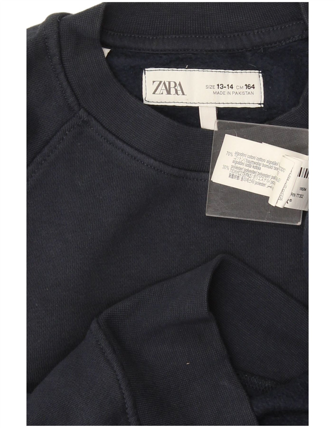 Zara Sweat-shirt Garçon 13-14 ans Bleu Marine Coton