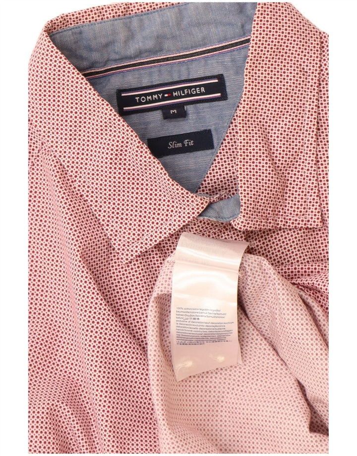 Tommy Hilfiger Chemise Slim Fit Homme Rouge Moyen à Pois Coton