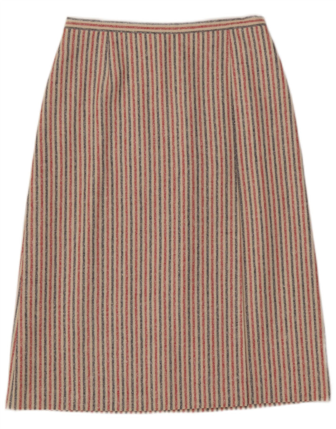 jupe midi vintage femme W27 petite rayée multicolore