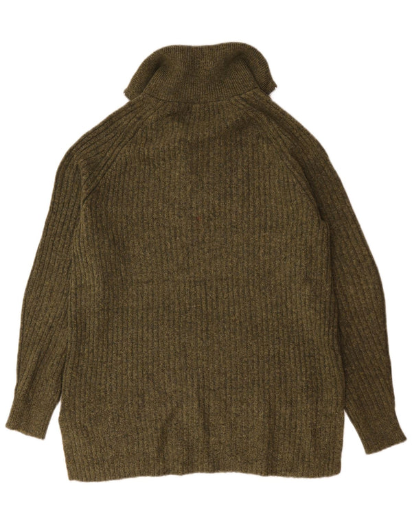 Marks & Spencer Pull Col Zippé Homme Kaki Moyen Acrylique