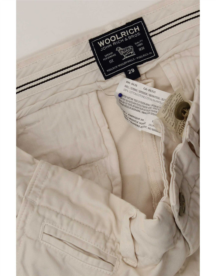 Woolrich Short Chino Homme W29 Petit Blanc Cassé Coton