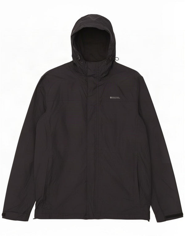 Mountain Warehouse Veste imperméable à capuche pour homme UK 38 Medium Black Nylon