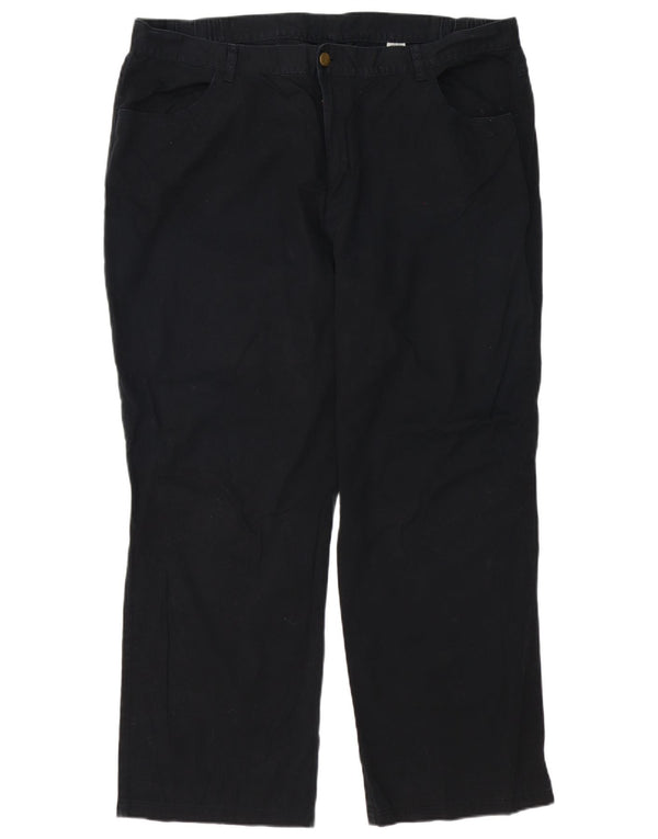 Marks & Spencer Pantalon droit décontracté pour femme UK 22 3XL W42 L29 Noir