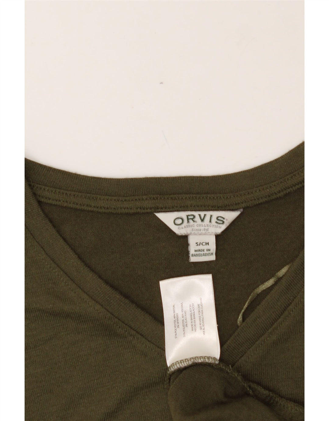 ORVIS Womens Oversized T-Shirt Top UK 10 Small Green Polyester Vintage Orvis and Second-Hand Orvis from Messina Hembry 