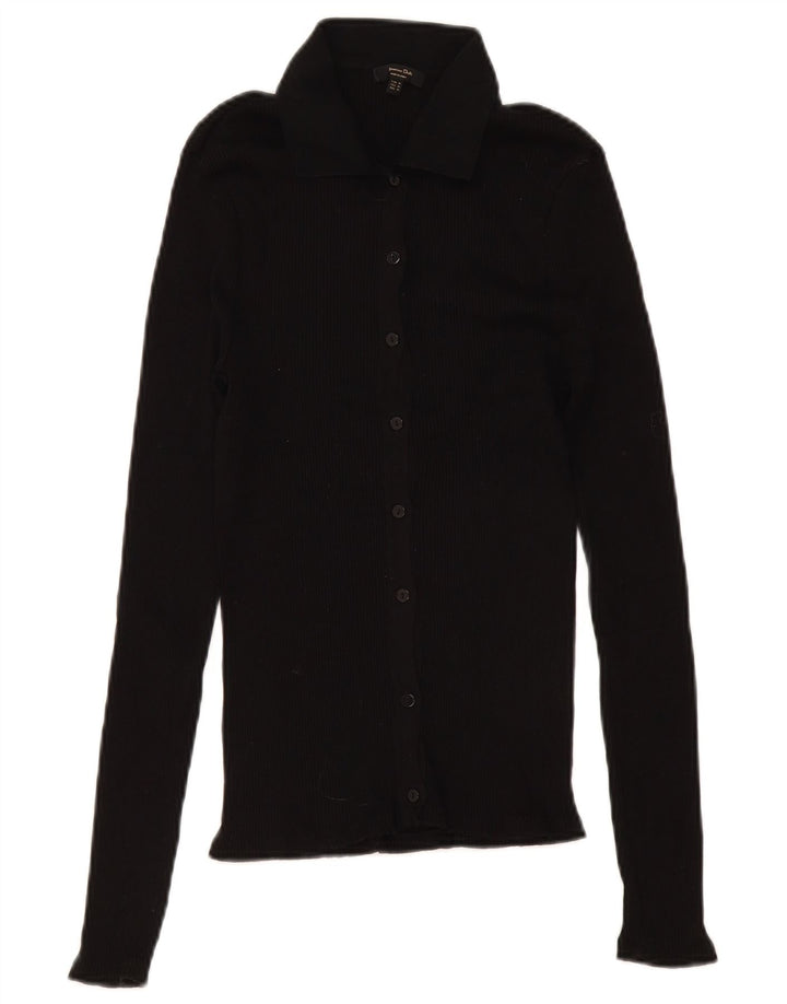 Massimo Dutti Haut Cardigan Femme UK 12 Moyen Noir
