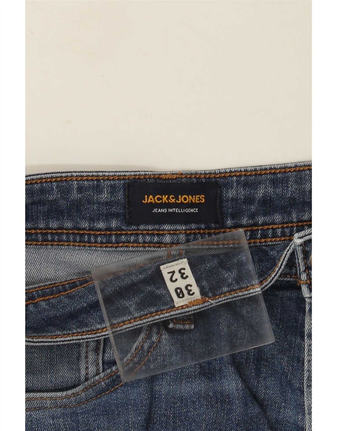 Jack & Jones Jean Droit W30 L32 Homme Bleu Coton