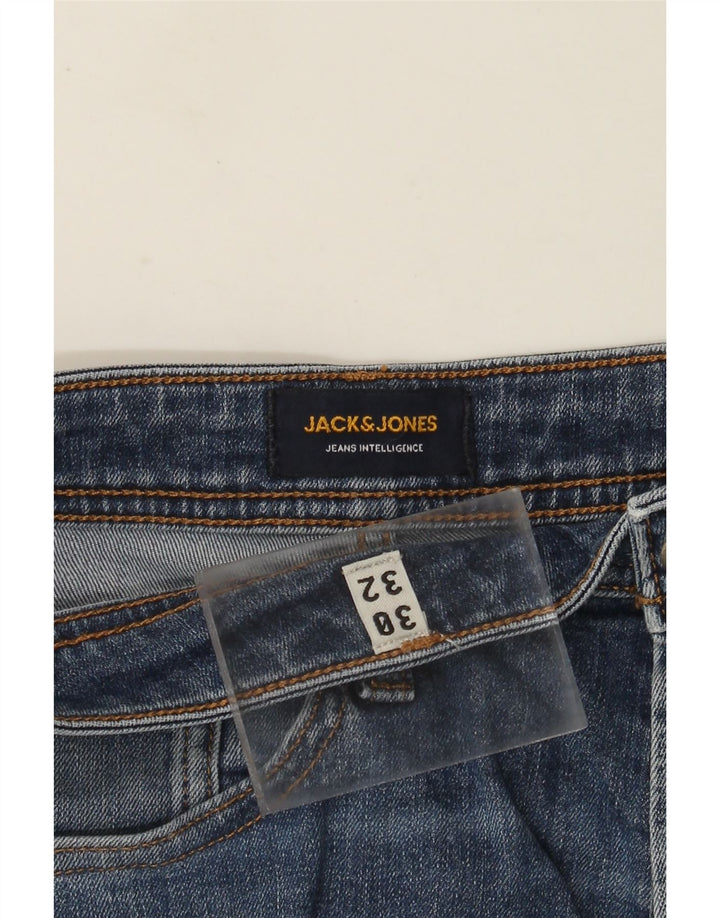 Jack & Jones Jean Droit W30 L32 Homme Bleu Coton
