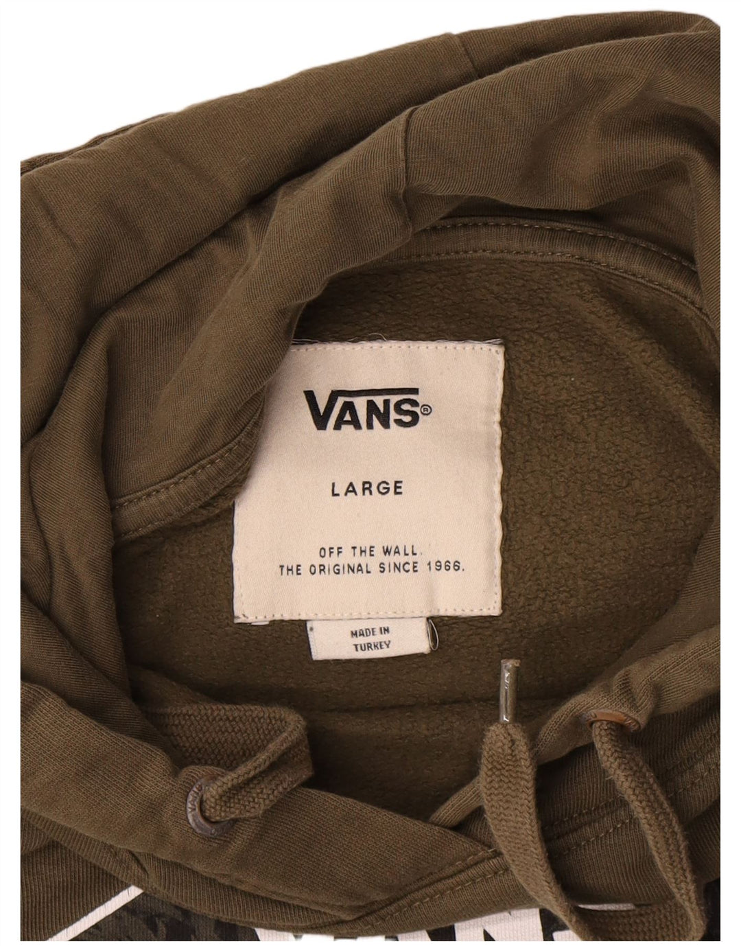 Vans Pull à capuche graphique pour hommes, grand coton kaki