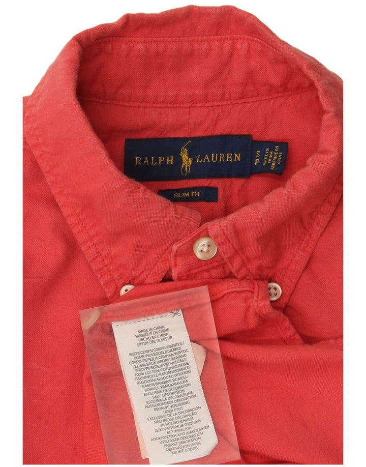 Ralph Lauren Chemise Slim Fit Homme Petit Coton Rouge