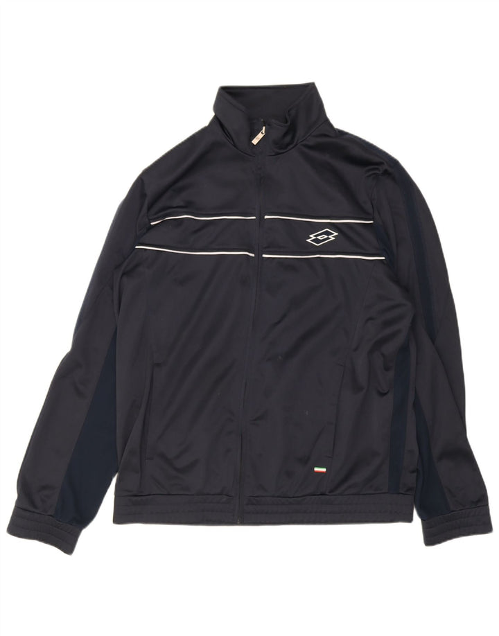 Lotto Veste de Survêtement Homme Bleu Marine Moyen Polyester Colorblock
