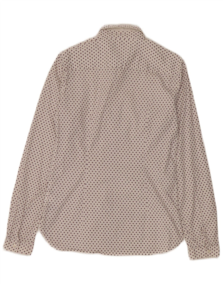 Tommy Hilfiger Chemise ajustée à motif abstrait pour femme US 4 Petit coton blanc