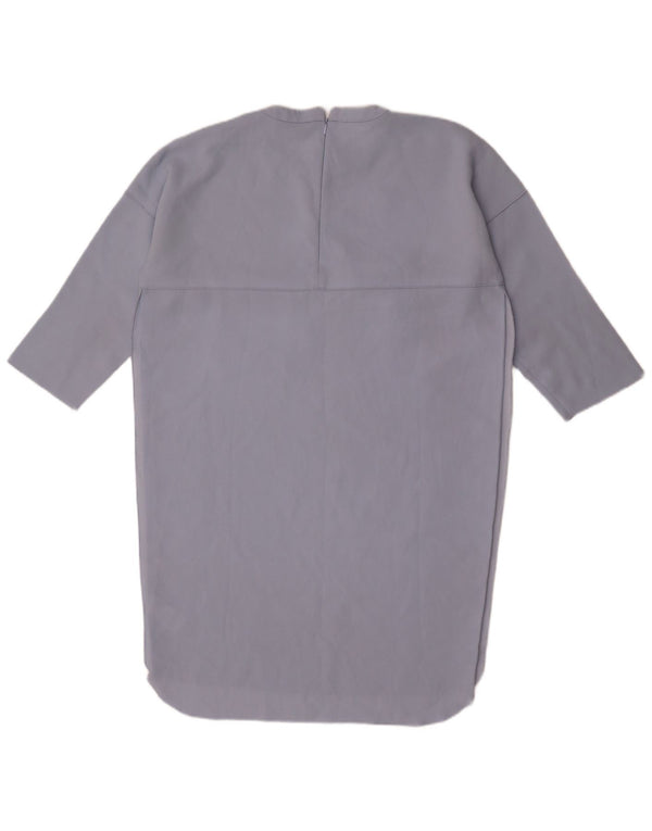 Whistles Robe droite surdimensionnée à manches 3/4 pour femme UK 10 Small Bleu