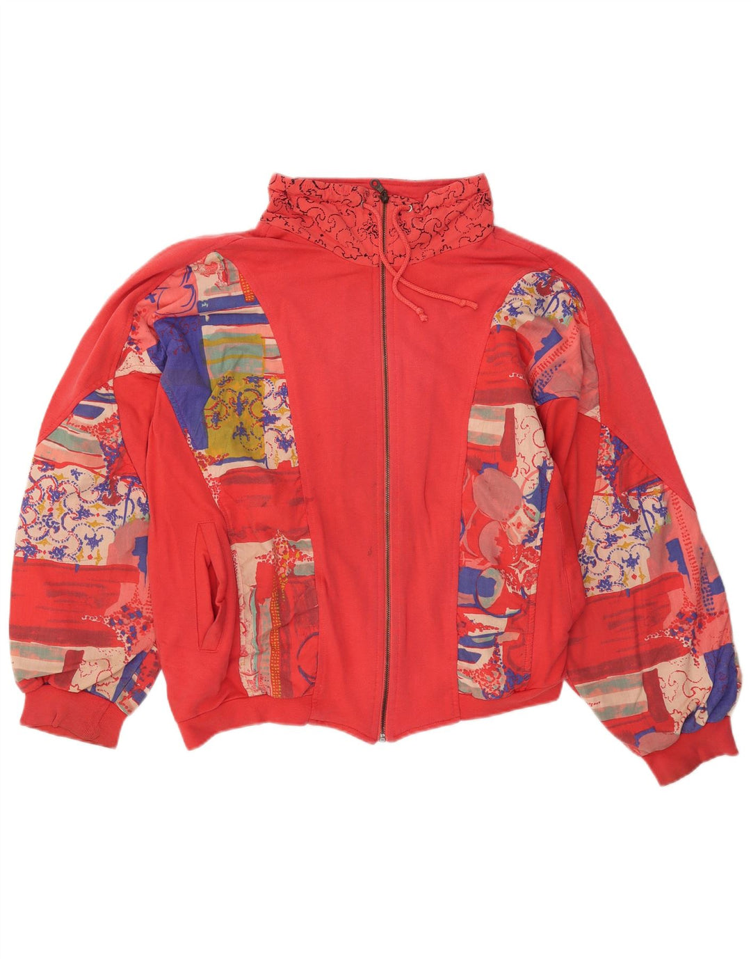 ETIREL Veste de survêtement surdimensionnée pour femme IT 42 Rouge moyen Colourblock