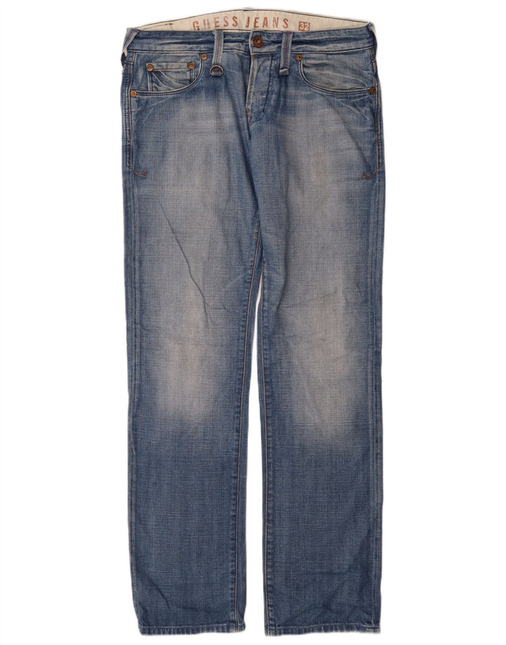 Guess Jean droit homme W32 L35 bleu coton
