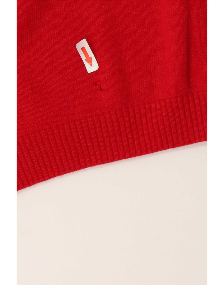 Sergio Tacchini Pull col V pour homme en laine rouge Large