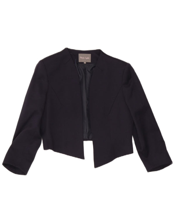 Phase Eight Veste Boléro Ouverte à Manches 3/4 pour Femme UK 14 Large Bleu Marine
