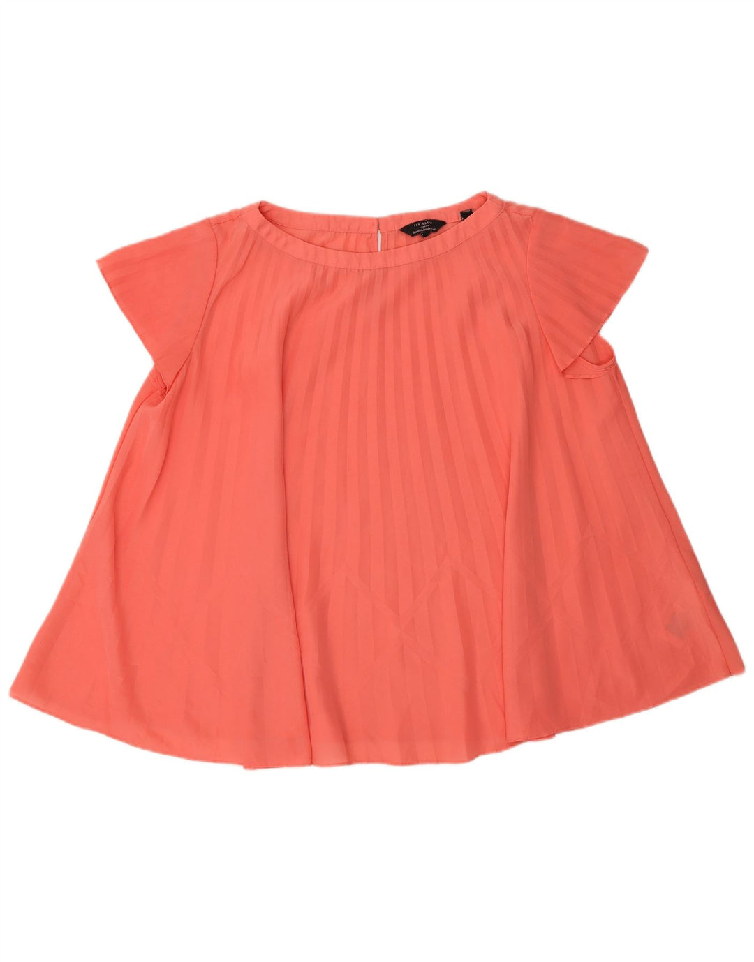 Ted Baker Chemisier surdimensionné pour femme Taille 2 Petit polyester rayé rose