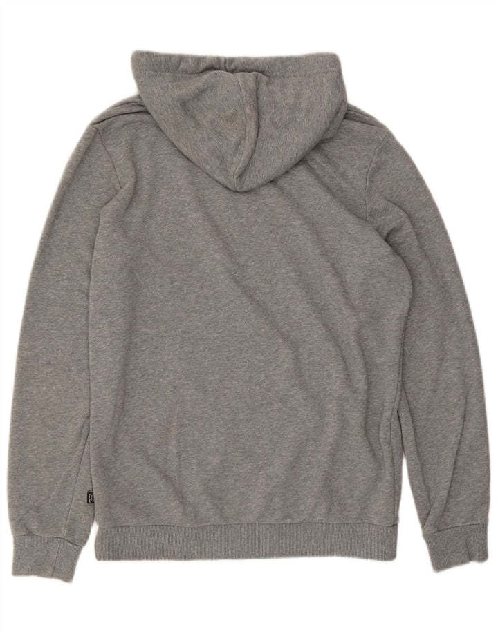 PUMA Mens Graphic Hoodie Jumper Small Grey Cotton