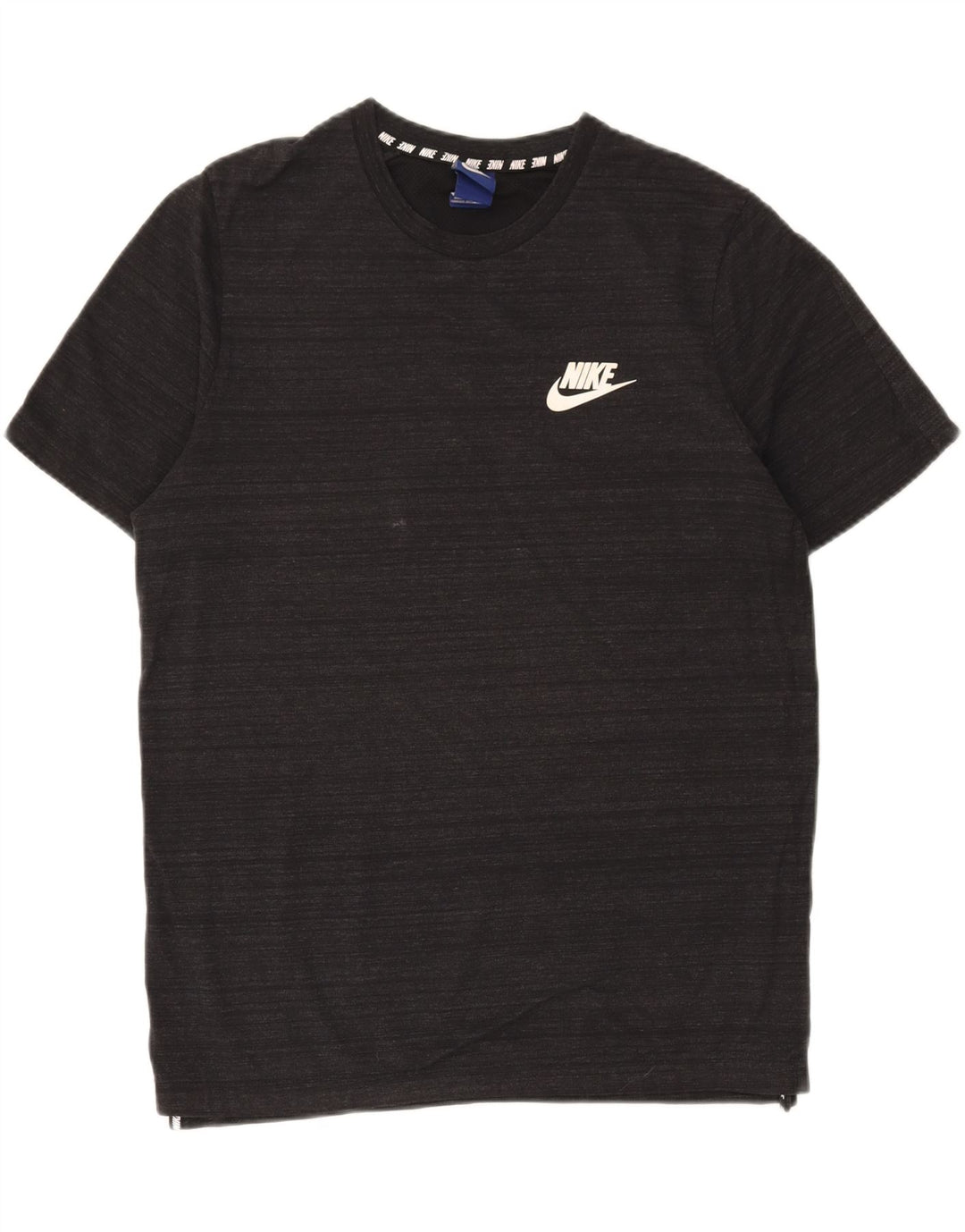 NIKE Mens T-Shirt Top Medium Black Flecked Cotton