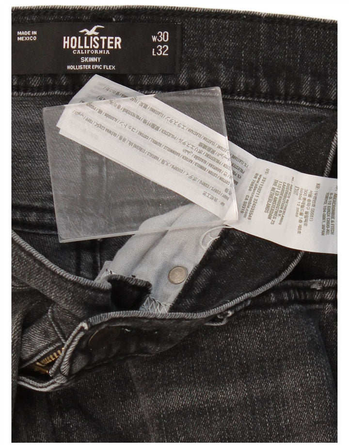 HOLLISTER Jean skinny W30 L32 gris coton homme