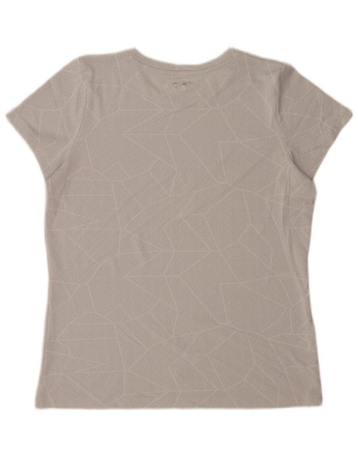 Under Armour Heat Gear T-Shirt Top Homme Gris Géométrique Polyester