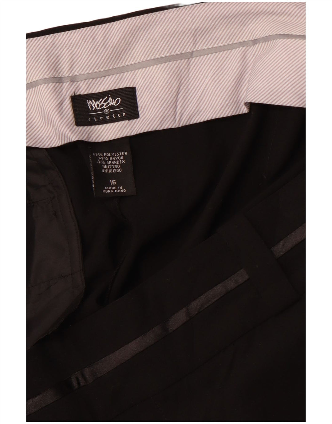 MOSSIMO Pantalon de costume bootcut taille haute pour femme US 16 2XL W38 L32 Noir