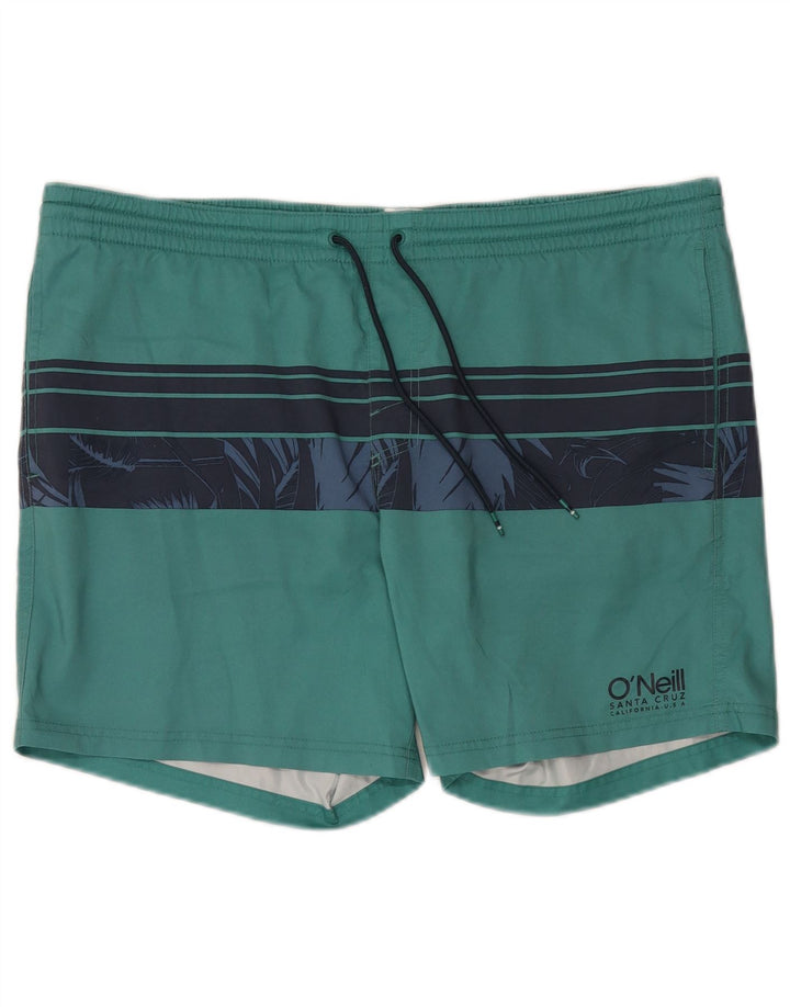 O'Neill Short de bain homme XL vert rayé polyester