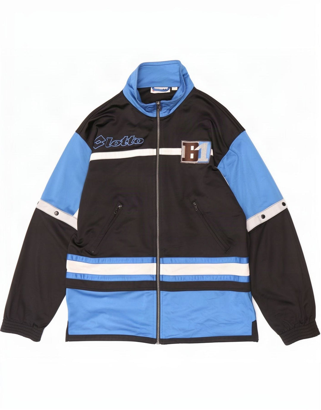 Lotto Veste de survêtement graphique pour homme XL Noir Colourblock